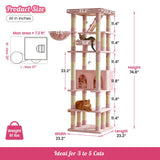 Purrfect Playground 75-Inch Cat Haven Cat Adventure Tower