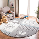 Whimsical Wildlife Area Rug for Kids Room Animal Print Rug