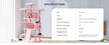 Purrfect Play Haven 68" Adventure Tower Cat Tree Condo Climbing Tree
