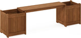 Serenity Duo Planter Wooden Bench