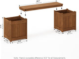 Serenity Duo Planter Wooden Bench