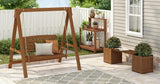 Serenity Duo Planter Wooden Bench
