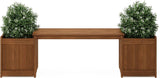 Serenity Duo Planter Wooden Bench