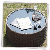 7 pieces Outdoor Wicker Sofa Set With Cushions And Cover