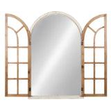 Rustic Arched Window Pane Mirror Farmhouse Wall Glass Mirror