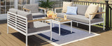 Aluminum Outdoor Sofa with Cushions and Waterproof Cover