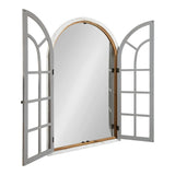 Rustic Arched Window Pane Mirror Farmhouse Wall Glass Mirror
