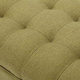 Tufted Fabric Ottoman Bench