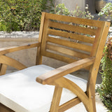 Acacia Wood Patio Set Outdoor Dining Set with Cushions I#1109