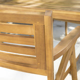 Acacia Wood Patio Set Outdoor Dining Set with Cushions I#1109