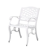 White Metal Patio Set Outdoor 7 Piece Metal Dining Set I#1117