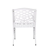 White Metal Patio Set Outdoor 7 Piece Metal Dining Set I#1117