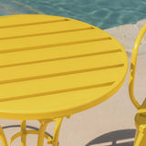 Patio Metal Bistro Set Yellow / Teal / Green / Blue