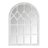 Arched Wood Window Pane Accent Mirror
