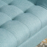Tufted Fabric Ottoman Bench