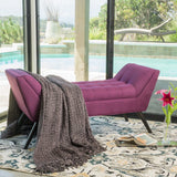 Tufted Fabric Ottoman Bench