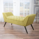 Tufted Fabric Ottoman Bench