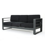 Outdoor Metal Aluminum Frame Sofa 3 seater
