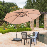 Round Outdoor Patio Umbrella with Base