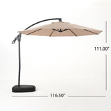 Round Outdoor Patio Umbrella with Base