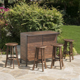 Bar Furniture Set with 4 Bar Stools 1 Bar Table