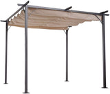 Pergola Gazebo With Retractable Canopy 9.75' x 9.75' I#1389