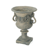 Large Light Weight Concrete Planter With Rose Design
