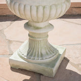 Large Light Weight Concrete Planter With Rose Design