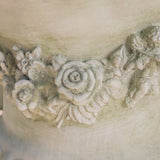 Large Light Weight Concrete Planter With Rose Design
