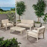Outdoor Wooden Sofa Set With Cushion Dining Set Furniture Set