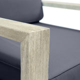 Outdoor Wooden Sofa Set With Cushion Dining Set Furniture Set