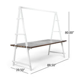 The Grove Wood Table with Metal Frame