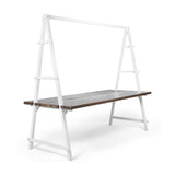 The Grove Wood Table with Metal Frame