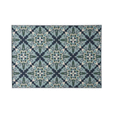Blue Flora Medallion Area Rug Indoor Rug Outdoor Rug