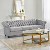 Tufted Fabric 3 Seater Sofa I#1047