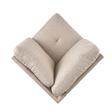 Contemporary L-Shape Fabric Sectional Sofa with Chaise Ottoman