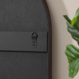 Arched Wood Window Pane Accent Mirror