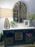 Farmhouse Vintage Wall Decor Rustic Window Mirror