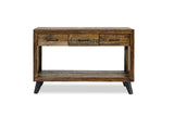 Raymond Rustic Farmhouse Distressed Wood Console Table