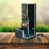 30" Zen Water Fountain With Buddha And Lotus Flower