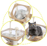 Cat Tree House Cat Condo with Transparent Bowl Bed I#1335