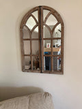 Farmhouse Vintage Wall Decor Rustic Window Mirror