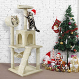 Kitten Tree Tower Cat Condo with Hammock Tunnel Scratching Post