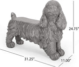 Cast Stone Dog Bench