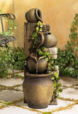 33" Three Stacking Jugs Garden Fountain Indoor Fountain