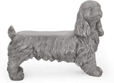 Cast Stone Dog Bench