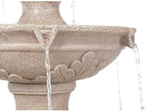 48" Three Tiered Round Garden Fountain