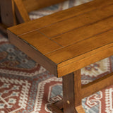 Solid Wood Brown Dining Bench I#1006