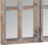 Farmhouse Vintage Wall Decor Rustic Window Mirror