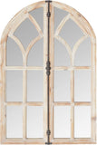 Farmhouse Vintage Wall Decor Rustic Window Mirror